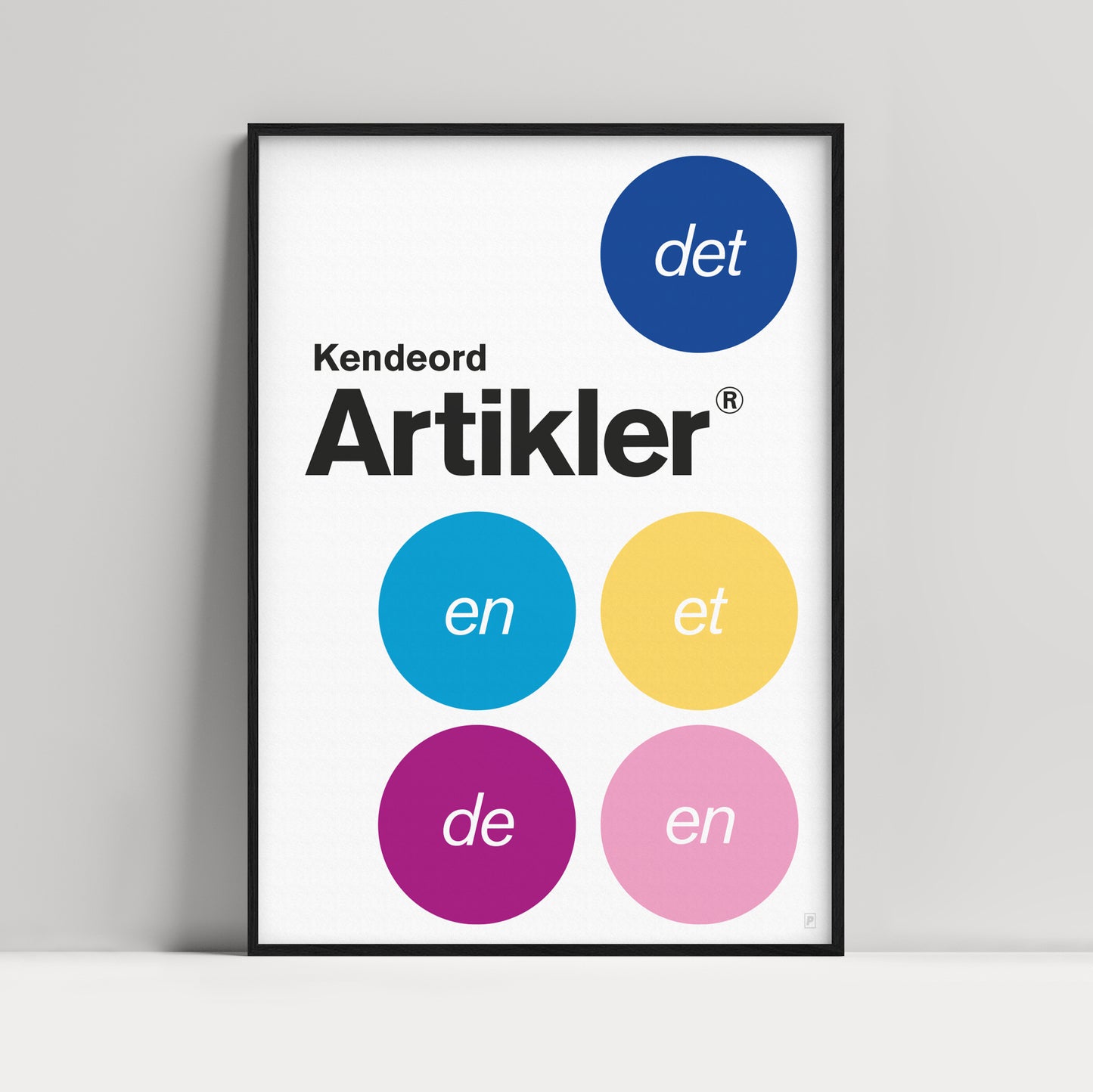 Plakat med ordklasser. Designet af Ramsø. Denne plakat er en del af Ordapoteket som er udviklet i samarbejde med forfatter Morten Søndergaard.