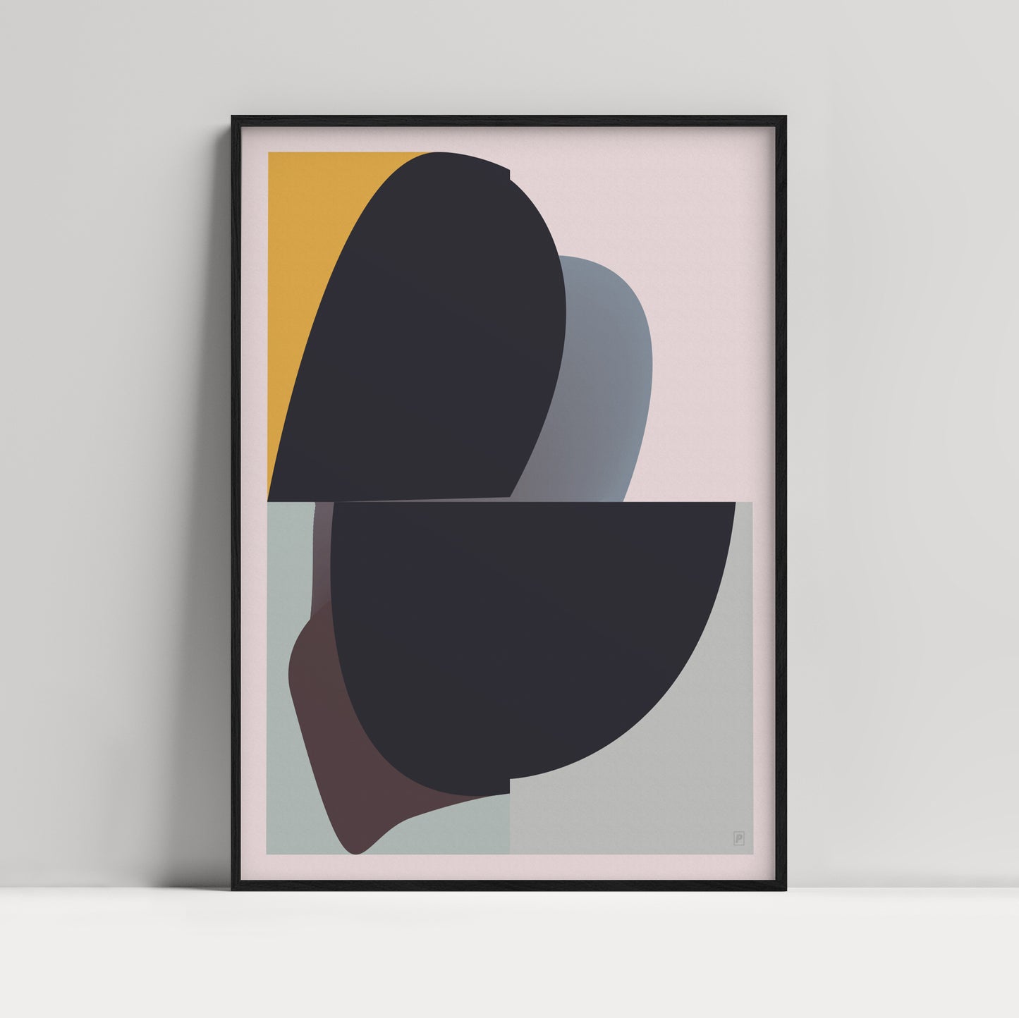 Kunstplakat med minimalistisk abstrakt motiv. Designet af billedkunstner Christian Ramsø.