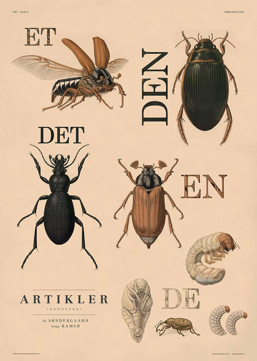 Plakat med ordklasser. Designet af Ramsø. Denne plakat er en del af Ordapoteket som er udviklet i samarbejde med forfatter Morten Søndergaard. 