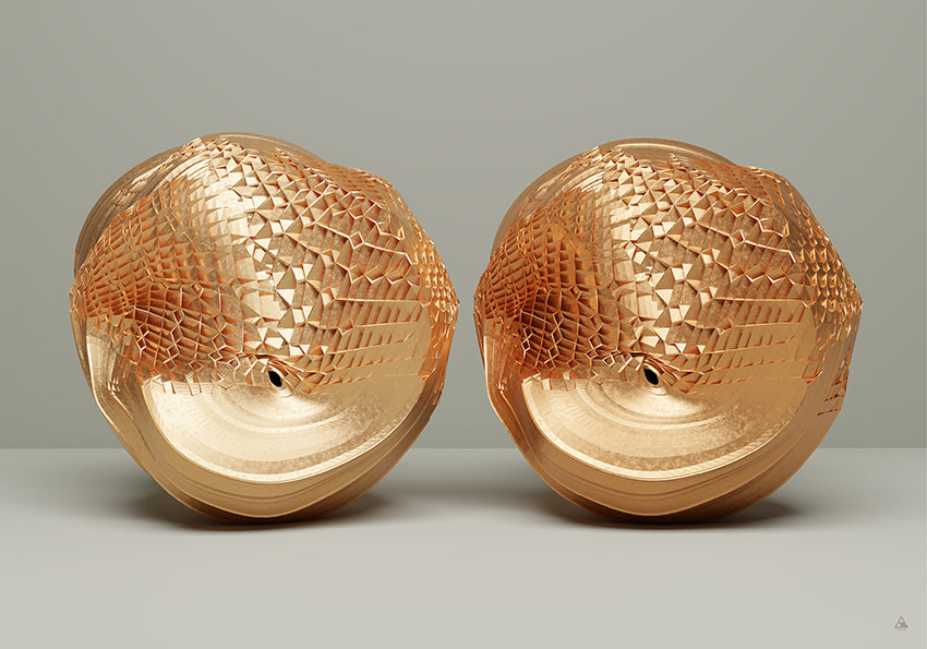 Kunstplakat med abstrakt motiv. Designet af billedkunstner Christian Ramsø.