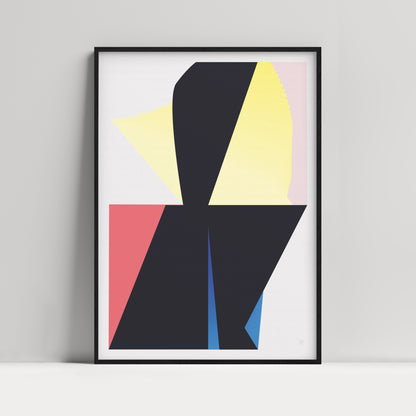 Kunstplakat med minimalistisk abstrakt motiv. Designet af billedkunstner Christian Ramsø.