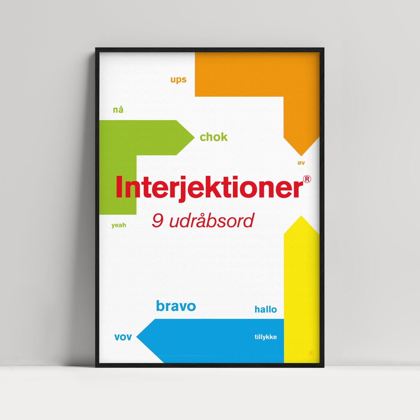 Plakat med ordklasser. Designet af Ramsø. Denne plakat er en del af Ordapoteket som er udviklet i samarbejde med forfatter Morten Søndergaard. 